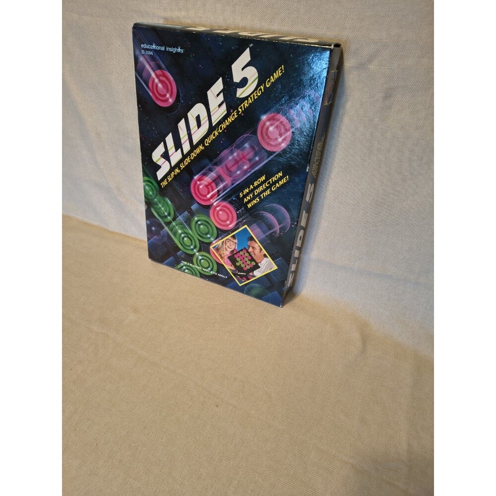 Rare 1990 Slide 5 Strategy Game  Educational Insights CIB Complete - Vintage
